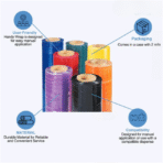 Coloured Pallet Wrap / Stretch Wrap 14" X 75 G X 1500ft - 4/CS - Image 2