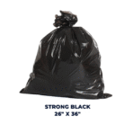 Black 26" x 36" Strong Strength Industrial Garbage Bags / Trash Bags (200 Count) - Image 2